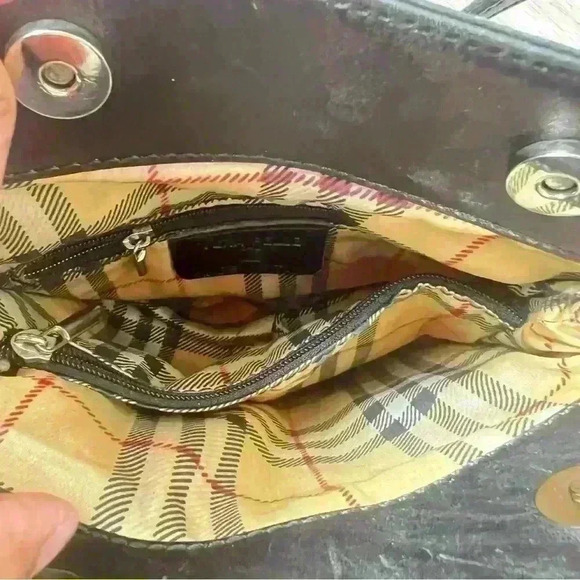 VERA PELLE BLACK LEATHER SHOULDER BAG MADE  IN ITALY - Picture 11 of 15